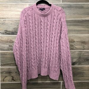 American Eagle Lavender Fuzzy Knit Sweater